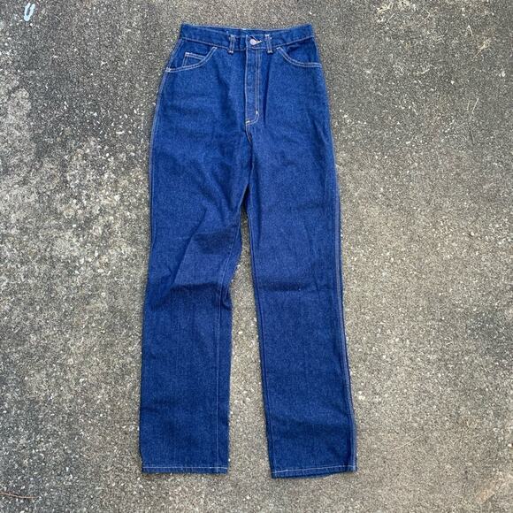 Vintage 70s 80s Tiger Tiger high waist dark wash jeans 26" WAIST - Picture 2 of 5